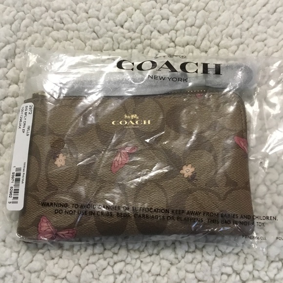 Coach Wristlet With Butterfly Print - Picture 2 of 10